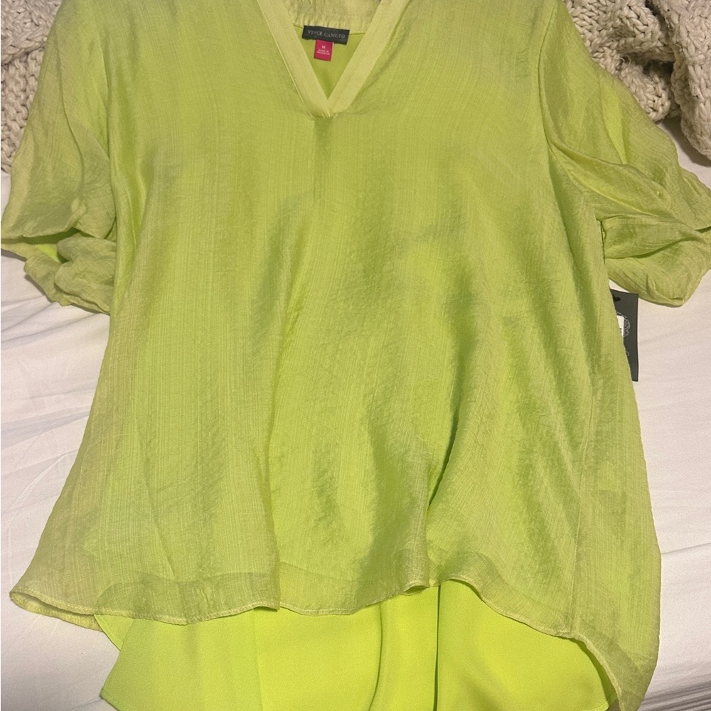 Vince Camuto Lime Green Blouse
